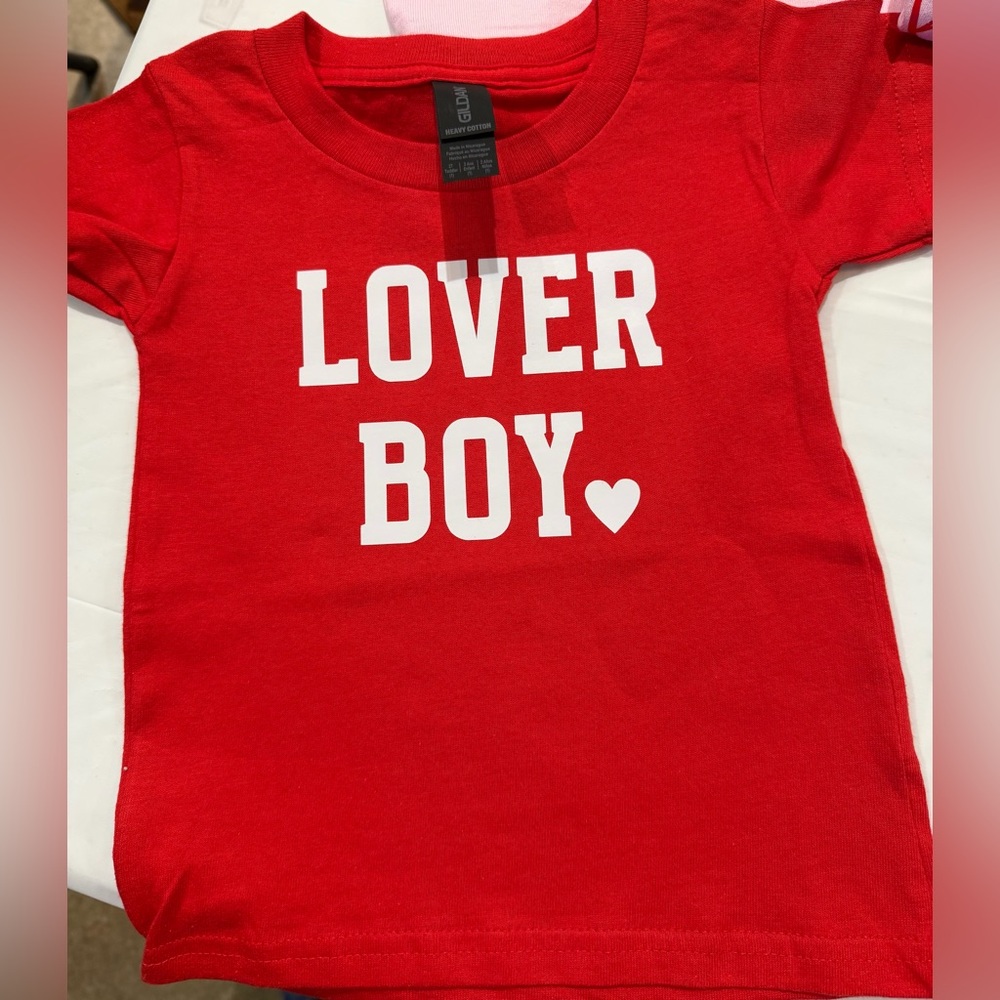 Gildan toddler 2T lover boy tshirt- new